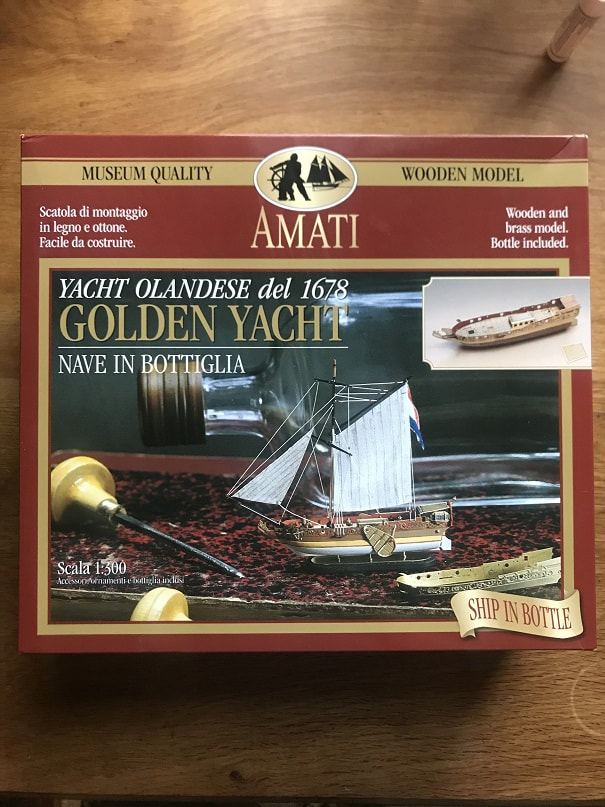 Building a Ship in a Bottle, Golden Yacht by Amati