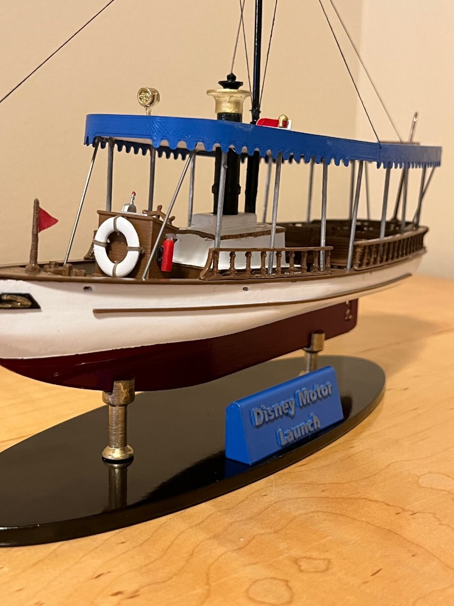Making a model of a Disney Water Taxi, known as a Motor Launch